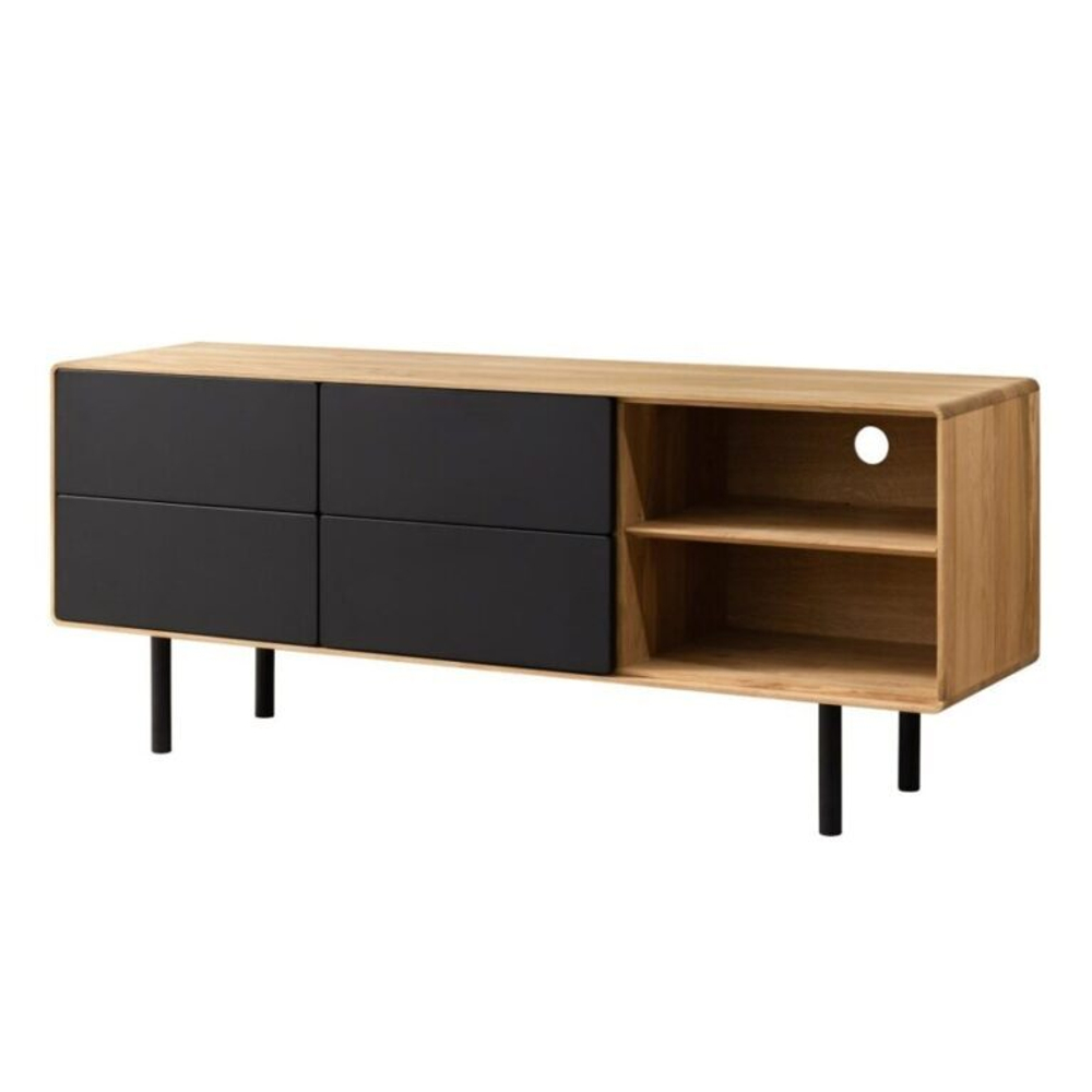 Тумба под ТВ из массива дуба лофт Киото 3.0.4