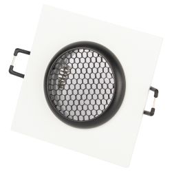 Светильник встраиваемый алюминиевый ЭРА KL110 WH/BK под лампу MR16 GU5.3 белый/черный матовый | Алюминиевые встраиваемые светильники