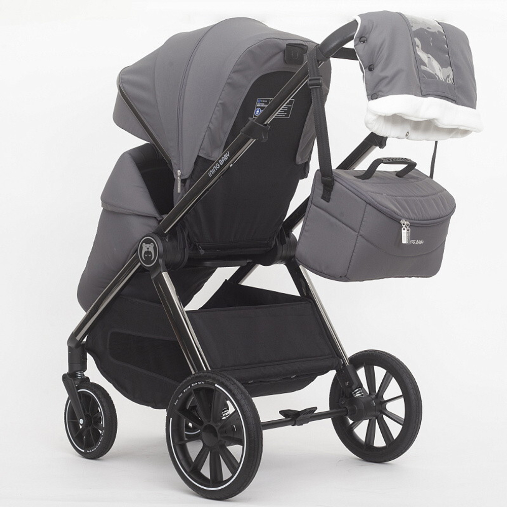 Детская коляска 2 в 1 Ining Baby KR 345 pro grey