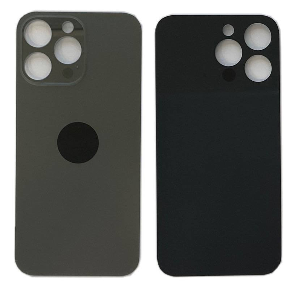 Задняя крышка для Apple iPhone 14 Pro Max Черный (стекло, широкий вырез под камеру)