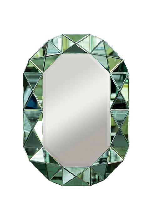 Зеркало в зеленой зеркальной раме Garda Decor KFG079