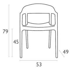 Стул Carmen черный/янтарный