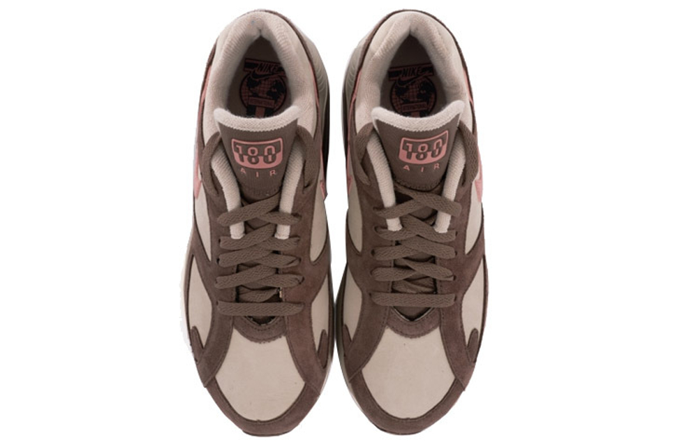 Nike Air Max 180 low-cut running shoes for men and women with the same brown powder