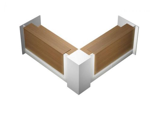 Profiquadro ресепшн левая угловая с двумя вырезами и подсветкой