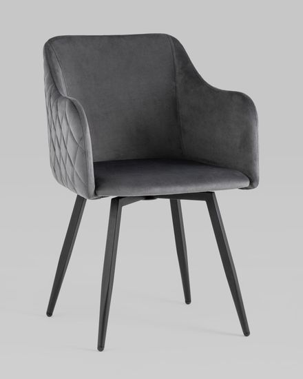 Стул Ника вращающийся велюр серый 2 шт