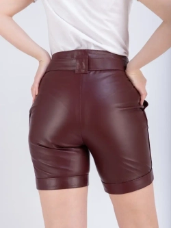 Шорты женские кожаные шорты кожаные