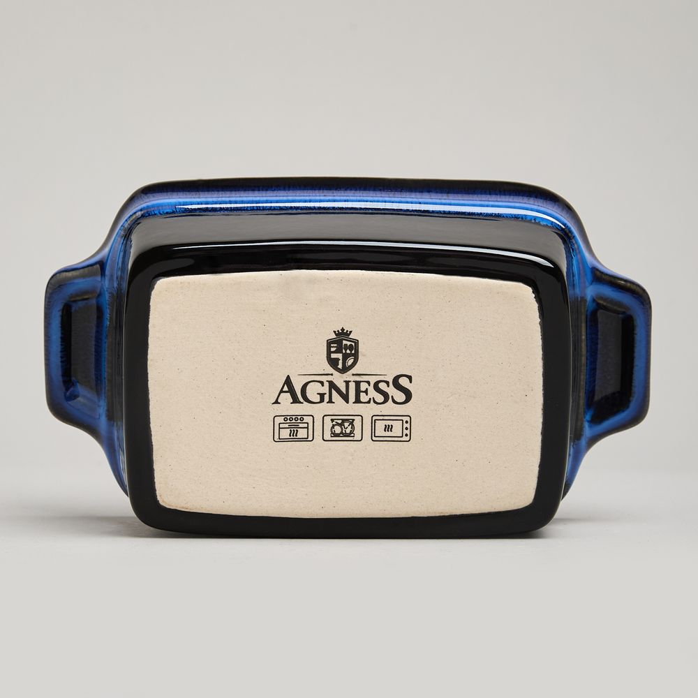 ФОРМА ДЛЯ ЗАПЕКАНИЯ С КРЫШКОЙ / МАСЛЕНКА REACTIVE BLUE 16,5*10*5/9 СМ 250 МЛ