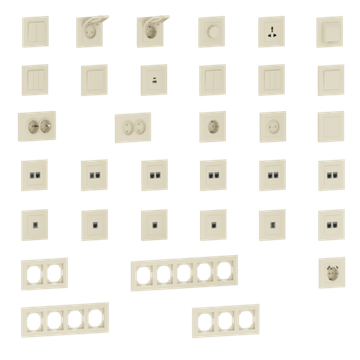 Рамка 5-я,  матовый кремовый,  серия A07