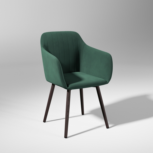 Стул Ирис темно-зеленый Ultra Forest / черный/ПВХ Дуб Шоколад