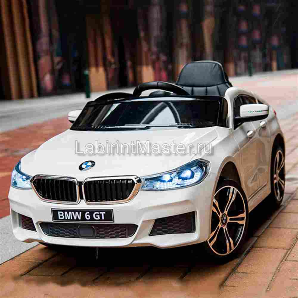 Детский электромобиль "BMW 6 GT" 12V, белый