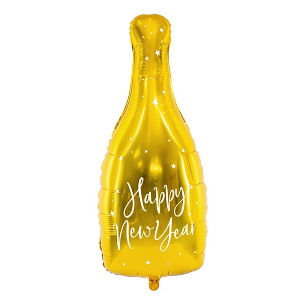 Шар Фигура Бутылка HAPPY NEW YEAR Gold