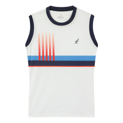 Женский топ теннисный Australian Printed Ace Shirt - белый