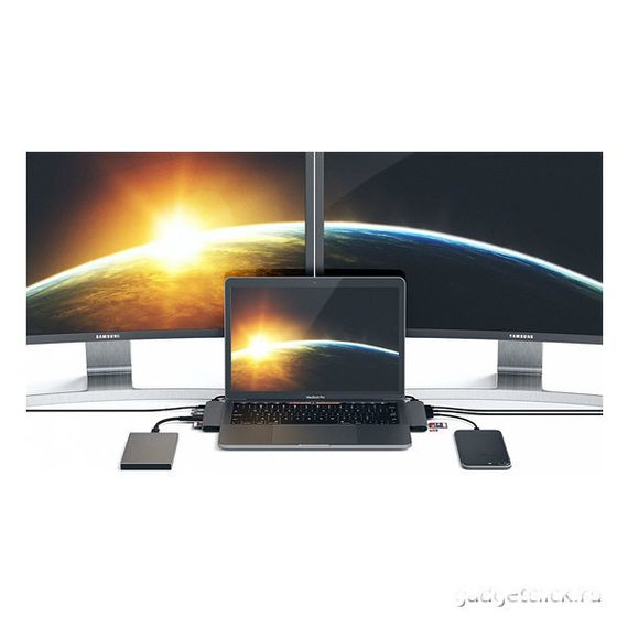 USB-хаб Satechi Aluminum Type-C Pro Hub Adapter для MacBook Pro 13”/15” 2016 (ST-CMBPM)