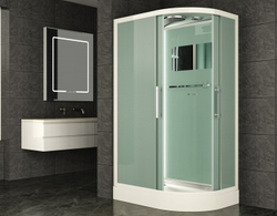 Душевая кабина Esbano (Эсбано) ES-L115CR L, с низким поддоном, с электрикой и LED освещением, 115х85х210