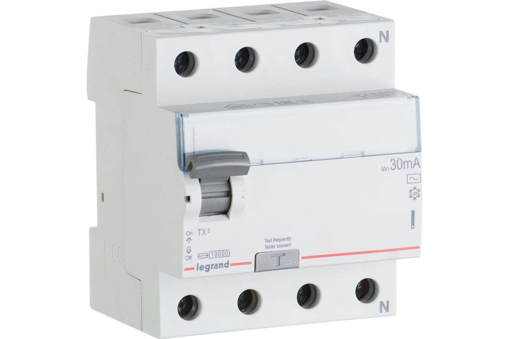Выключатель дифференциального тока УЗО ВДТ 4п 25A 30ma -AC Tx3 Legrand