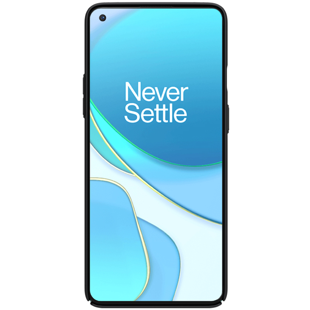 Тонкий чехол черного цвета для OnePlus 8T от Nillkin, серия Super Frosted Shield