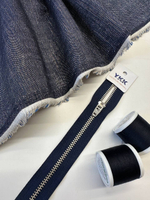 Джинса (деним) хлопок с люрексом и вискозой Dolce&Gabbana синяя