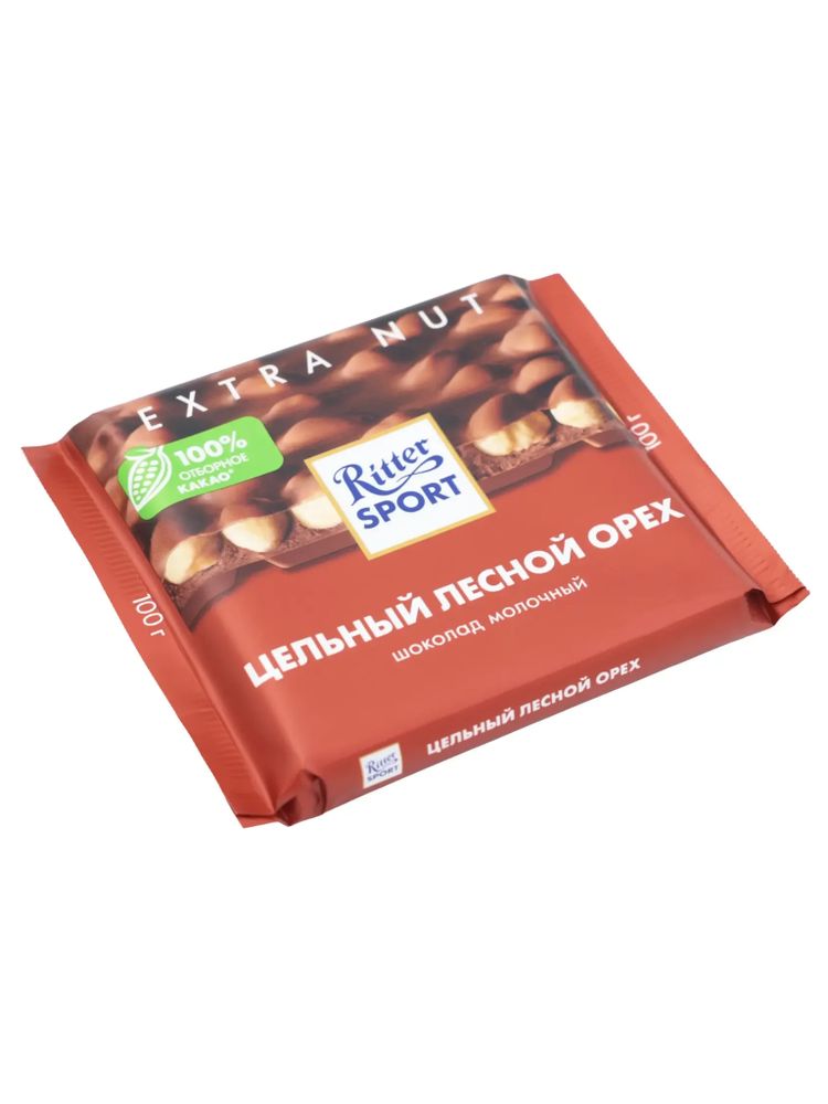 Шоколад молочный Ritter Sport Цельный лесной орех 100 г
