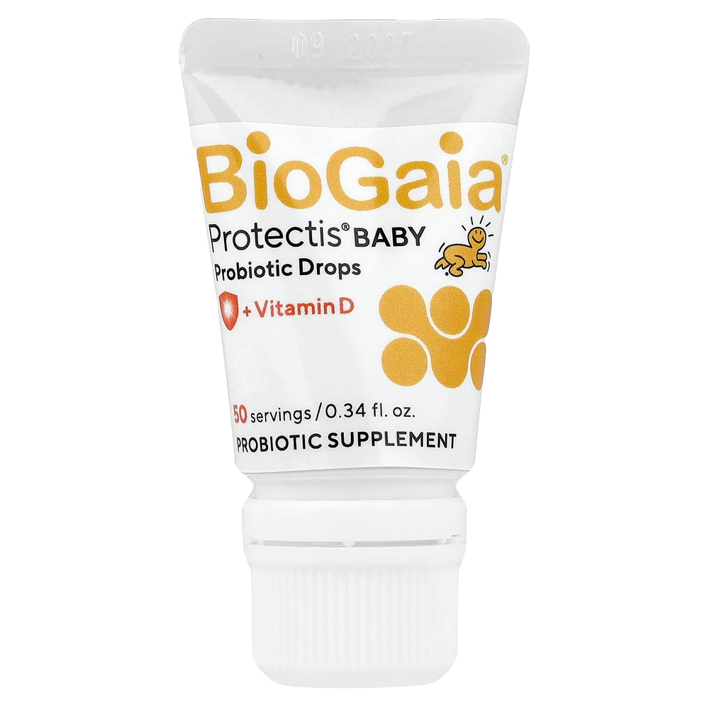 BioGaia, Protectis® Baby, пробиотик в каплях с витамином D для детей, 10 мл (0,34 жидк. унции)