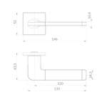Ручка раздельная K.EST.Q52.AVALON SN-3 матовый никель