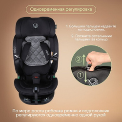 Детское автокресло Kidzi Spin plus 360 i-SIZE KDZ08GR серый