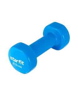 Гантель виниловая STARFIT DB-101 2,5 кг синий