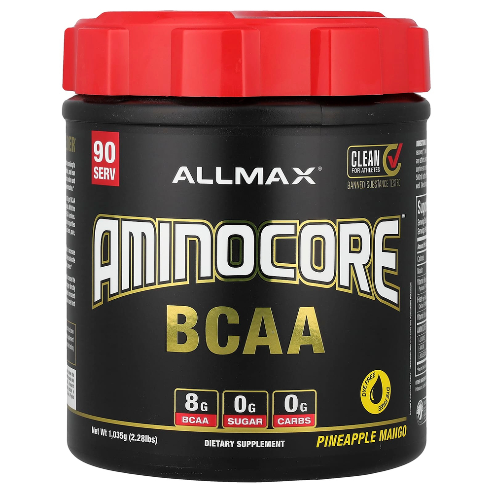 ALLMAX, AMINOCORE™ BCAA, ананас и манго, 1035 г (2,28 фунта)