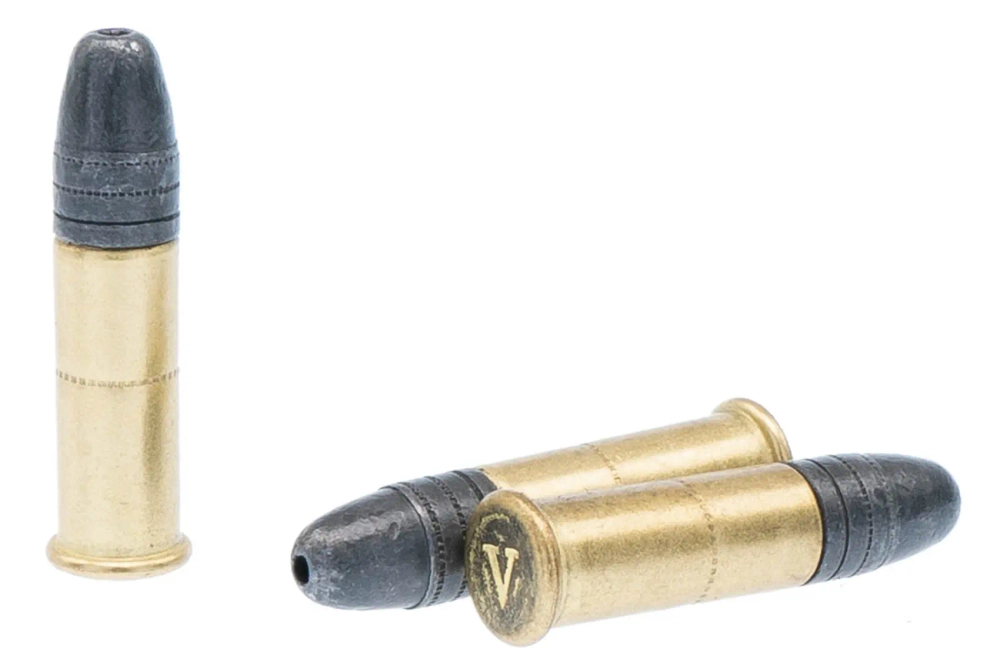 Патрон .22 LR КСПЗ ОХОТНИК 370Э 2,42 г, латунная гильза, коробка 50 шт.