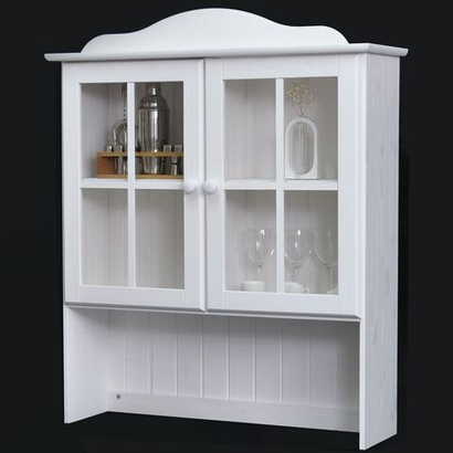 Буфет для кухни Лена деревянный (верхняя часть - шкаф навесной), белый