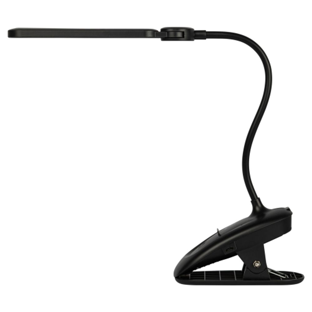 Настольный светильник ЭРА NLED-512-6W-BK светодиодный аккумуляторный на прищепке черный