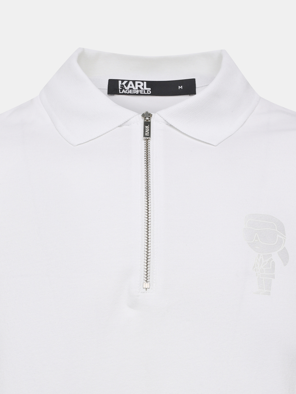 Поло муж. KARL LAGERFELD 745400 белый мульти лого