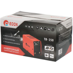 Сварочный аппарат инверт, Edon, ТВ-250, 4.7 кВт, 250 А