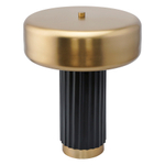 Лампа настольная stone, D27х35 см, черная/золотистая