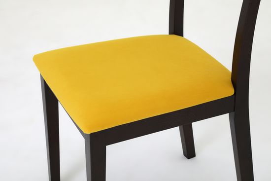 Стул Стенли (бук/тон 344 темный бук/ткань Prima yellow)