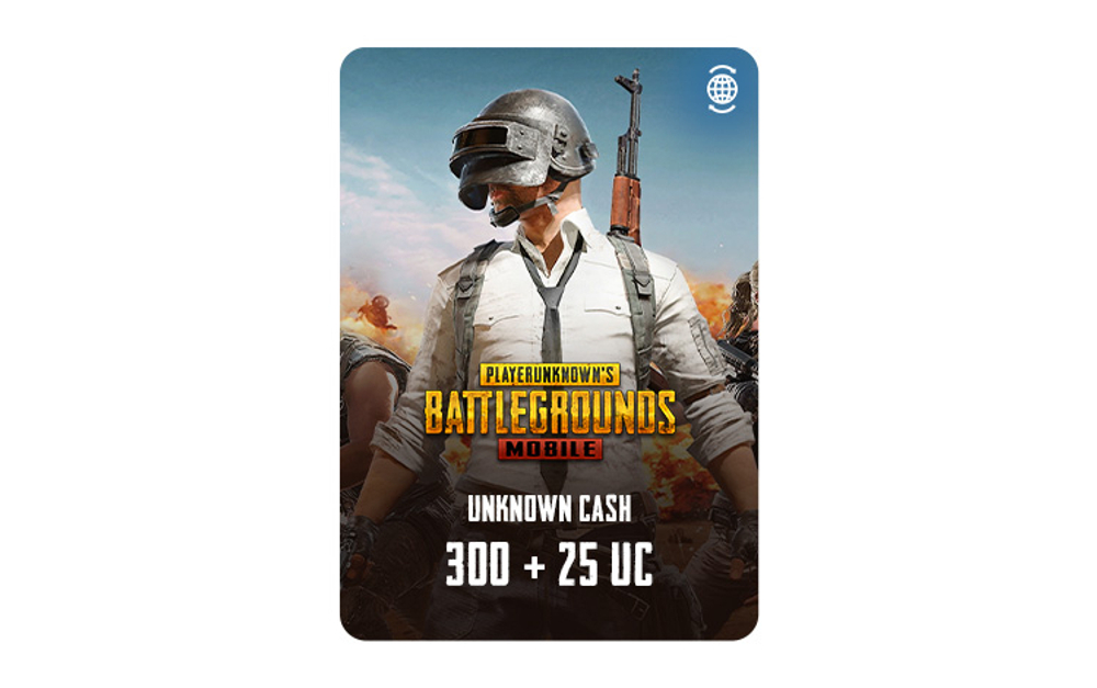 Игровая валюта PUBG Mobile 300 + 25 UC [Цифровая версия]