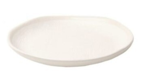 Тарелка изогнутая SEMPRE керамика/white 320х320х15h коллекция Bob