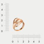 Кольцо женское из розового золота 585 пробы без вставки (арт. 10-10010-2049)