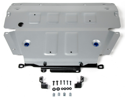 Защита картера Rival для Porsche Cayenne III (V - 2.9T (440 л.с.); 3.0 (340 л.с.); 4.0T (550 л.с.)) 2017-н.в., штампованная, алюминий 4 мм, с крепежом, 333.4612.1