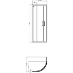 Душевое ограждение 80х80 см Ideal Standard CONNECT 2 Corner Quadrant K9250V3