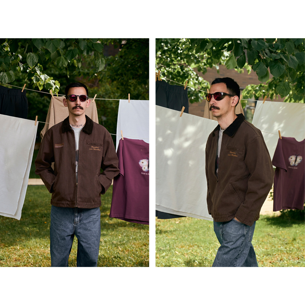 Куртка Nothomme Jacket With Japanese Retro Style Embroidery "Oak Brown"