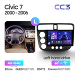 Teyes CC3 9" для Honda Civic 7 2000-2006