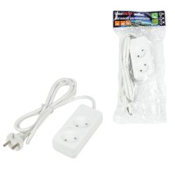 S-CU2-1.5 WHITE Удлинитель серии Ultra. шнур 1.5м.. 2 гнезда. 10A. б-з. Белый. TM Uniel