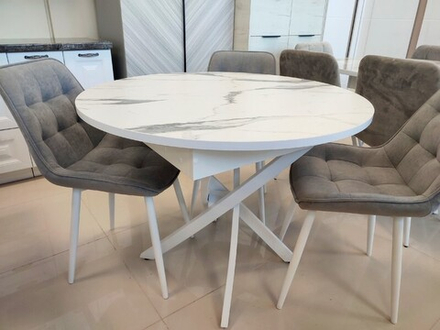 Круглый овальный стол Арчи ЛДСП Мекко