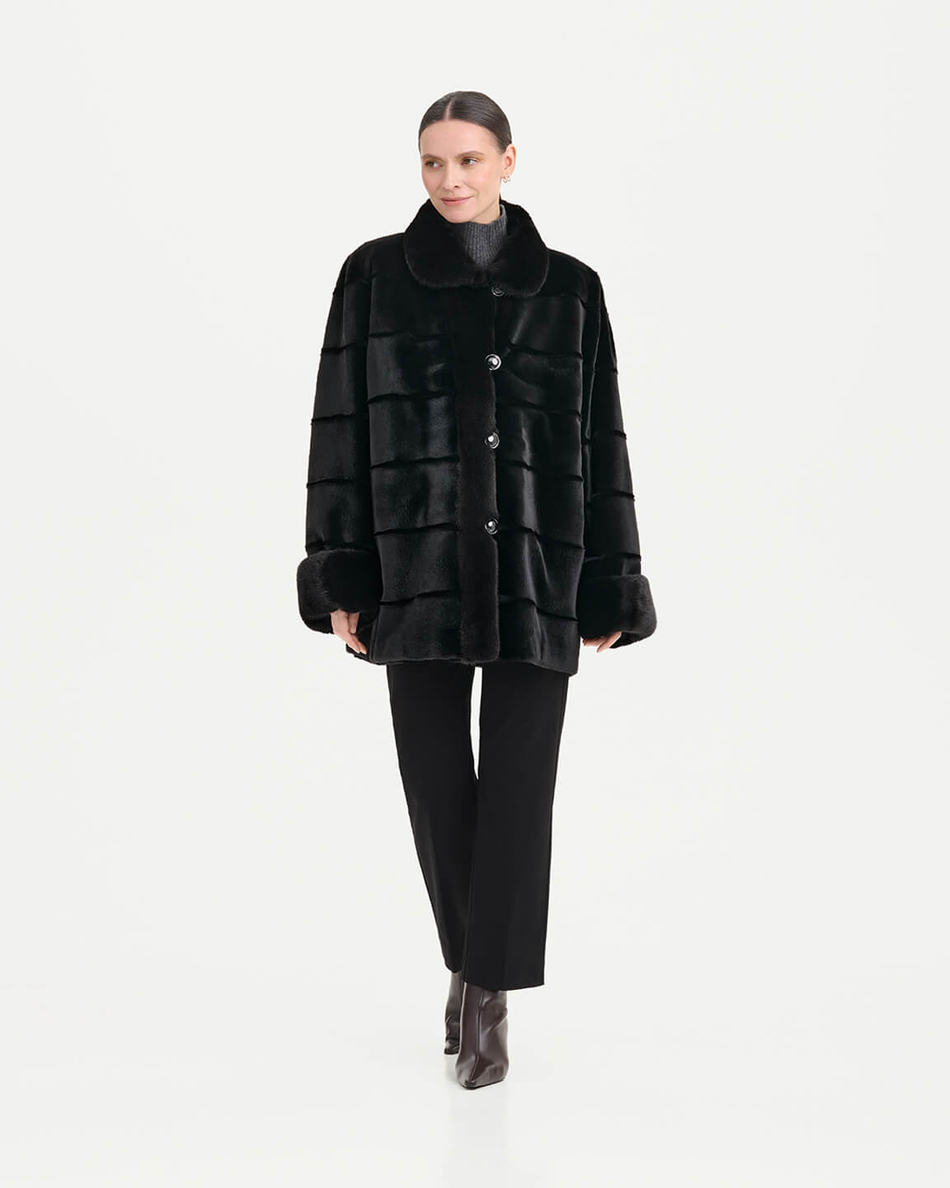 Шуба из меха норки