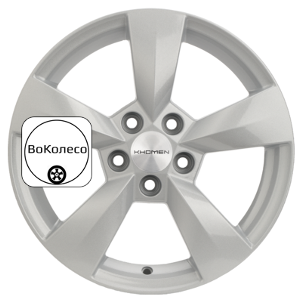 6x15/5x100 ET43 D57,1 KHW1504 (Fabia) F-Silver Khomen Wheels
