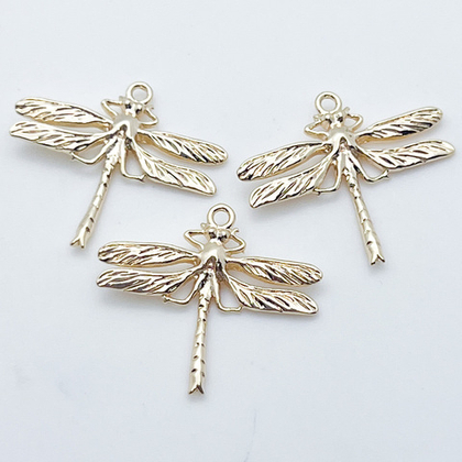 Подвеска Стрекоза, цвет золото, размер 21*24 мм, цена за 1 шт