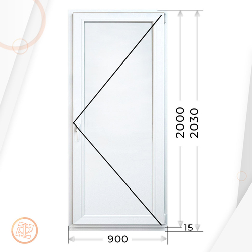 Дверь из ПВХ 2000 х 900