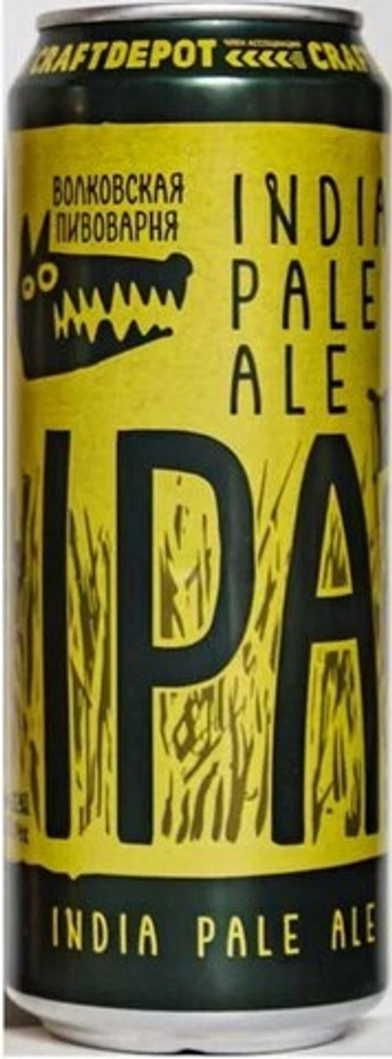 Пиво Волковская Пивоварня ИПА / Volkovskaya Pivovarnya IPA 0.45 - банка