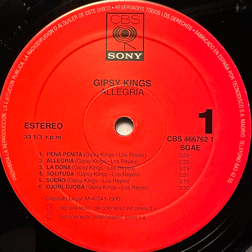 Gipsy Kings - Allegria (Испания 1991г.)