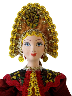 Кукла коллекционная Потешного промысла девушка в русском костюме  (стилизация).